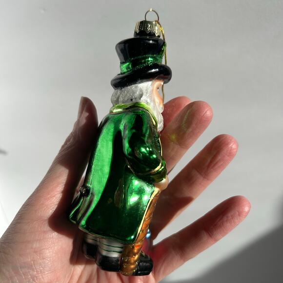 St. Patrick's Day Blown Glass Ornaments Beer Horseshoe Clover Leprechaun Ireland - Picture 7 of 10